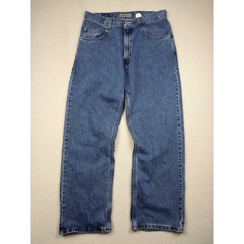 Vintage Levi SilverTab Loose Fit Medium Wash Blue Jean Mens Size 33x30